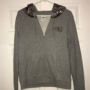 PINK Victoria's Secret Tops - Victoria’s Secret Sparkly Zip Up Jacket PINK Victoria's Secret Tops - Victoria’s Secret Sparkly Zip Up Jacket
